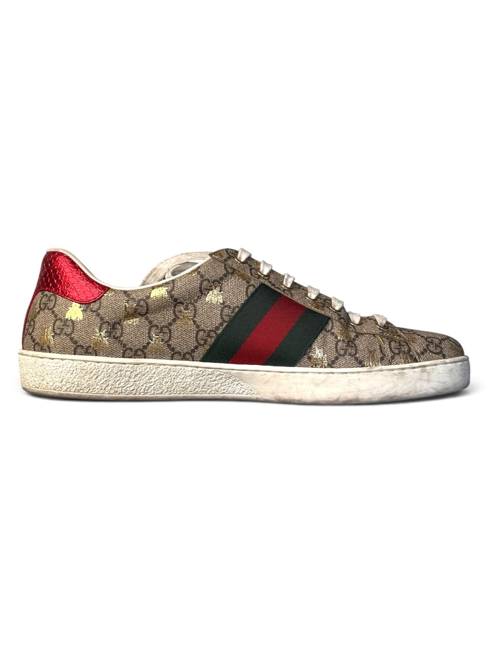 Gucci Ace GG Supreme Monogram Canvas Bees Sneaker Sz 10 1/2 UK / 11-11.5 US - Picture 6 of 16